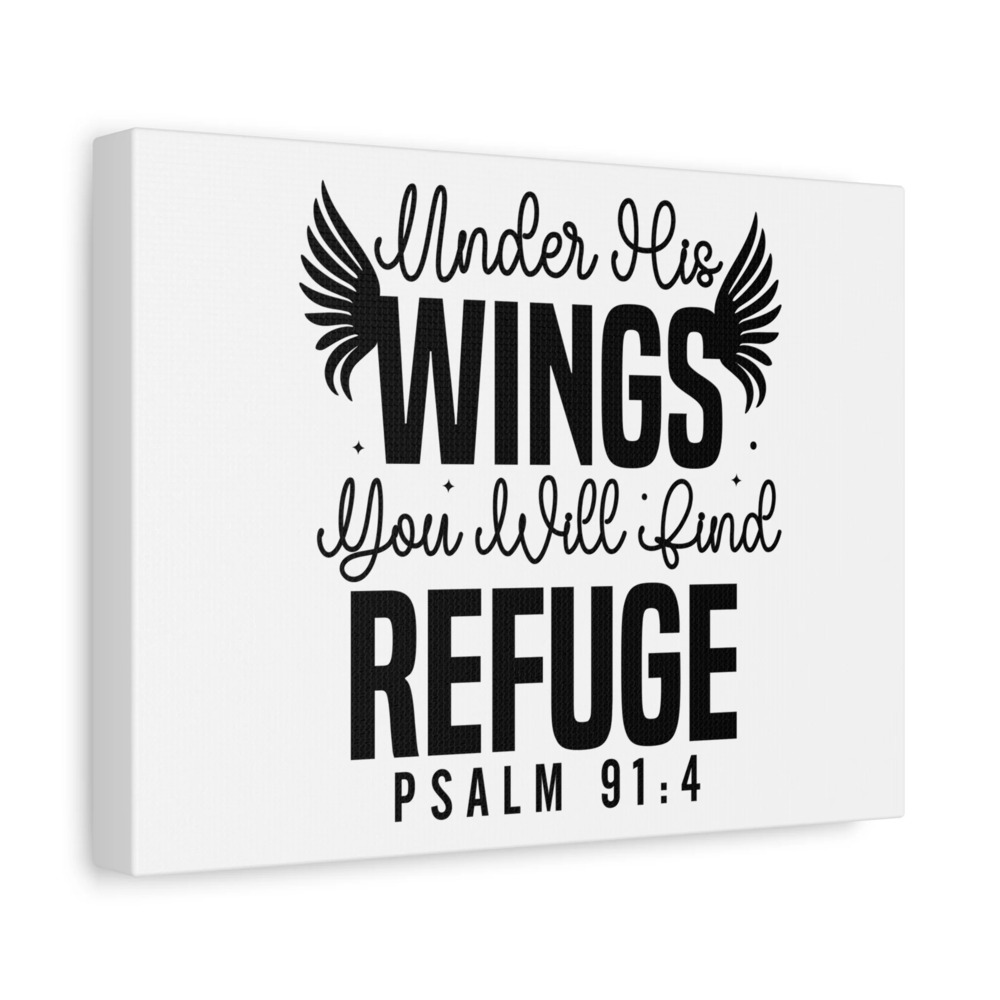 Scripture Walls Psalm 91:4 Under His Wings Bible Verse Canvas Christian Wall